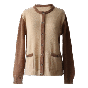 Women's cardigan, made of ultra soft luxury brushed yarn. Made in Peru by PFL knitwear.com