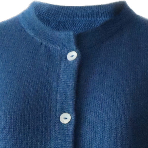 Women's classic cardigan with crew neck and button closure. Made in Peru by PFL knitwear