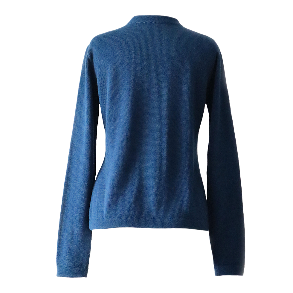 Women's classic cardigan with crew neck and button closure. Made in Peru by PFL knitwear Women's classic cardigan with crew neck and button closure. Made in Peru by PFL knitwear