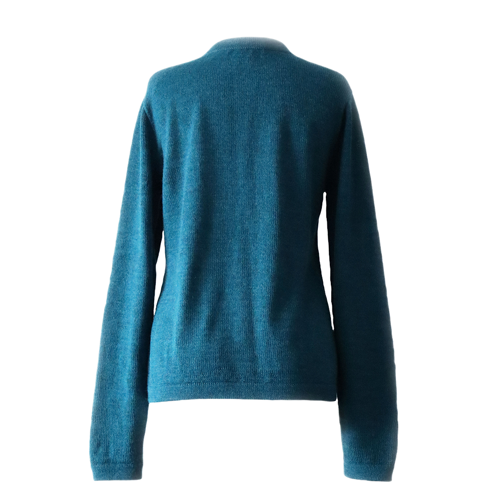 Women's classic cardigan with crew neck and button closure. Made in Peru by PFL knitwear Women's classic cardigan with crew neck and button closure. Made in Peru by PFL knitwear