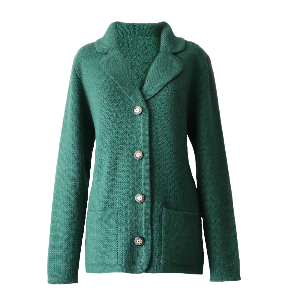 Women's knitted blazer cardigan, alpaca blend with button closure. Made in Peru by PFL knitwear Women's knitted blazer cardigan, alpaca blend with button closure. Made in Peru by PFL knitwear