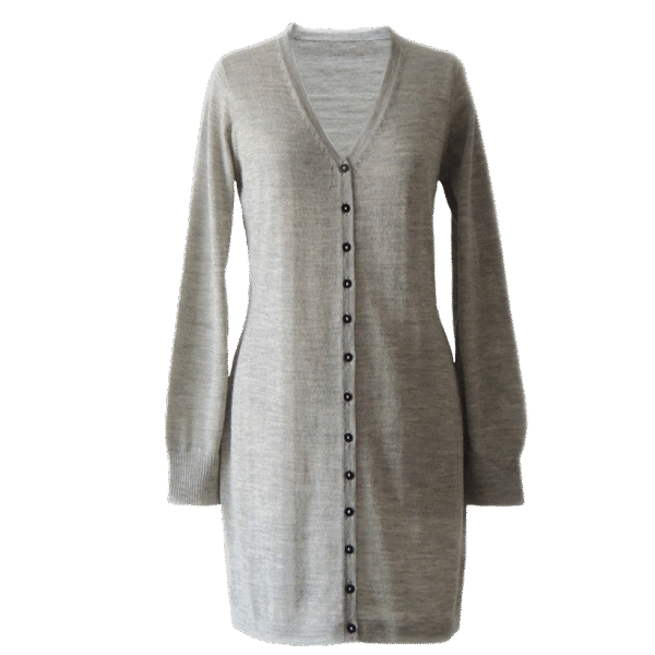 Women's cardigan baby alpaca 100%, with 14 buttons closure. Made in Peru by PFL knitwear