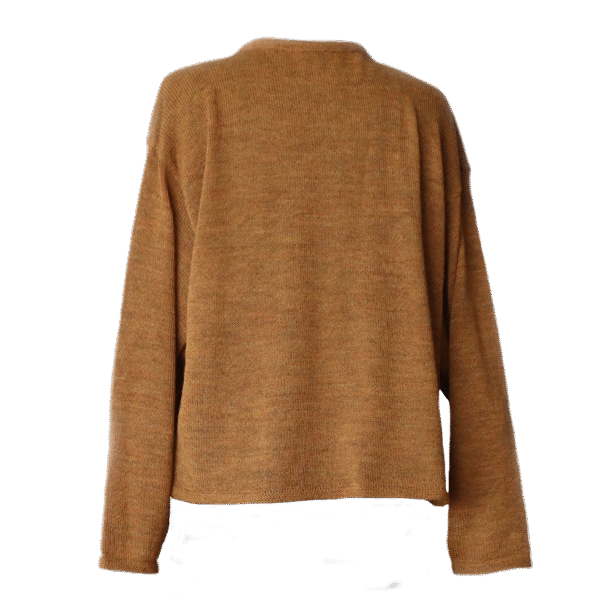 Women's cardigan baby alpaca 100%, with bat sleeves and tie closure. Made in Peru by PFL knitwear