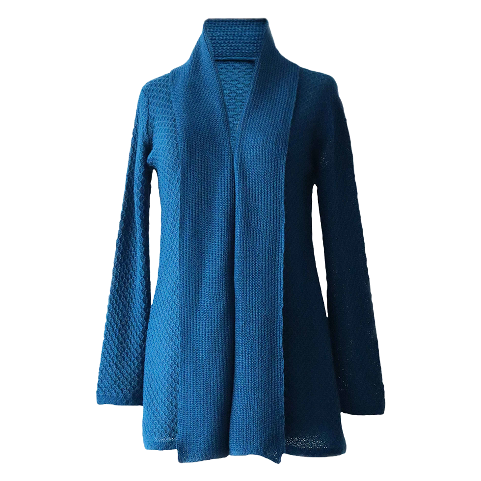 Women's shawl collar cardigan, 100% baby alpaca or royal alpaca. Made in Peru by PFL knitwear Women's shawl collar cardigan, 100% baby alpaca or royal alpaca. Made in Peru by PFL knitwear