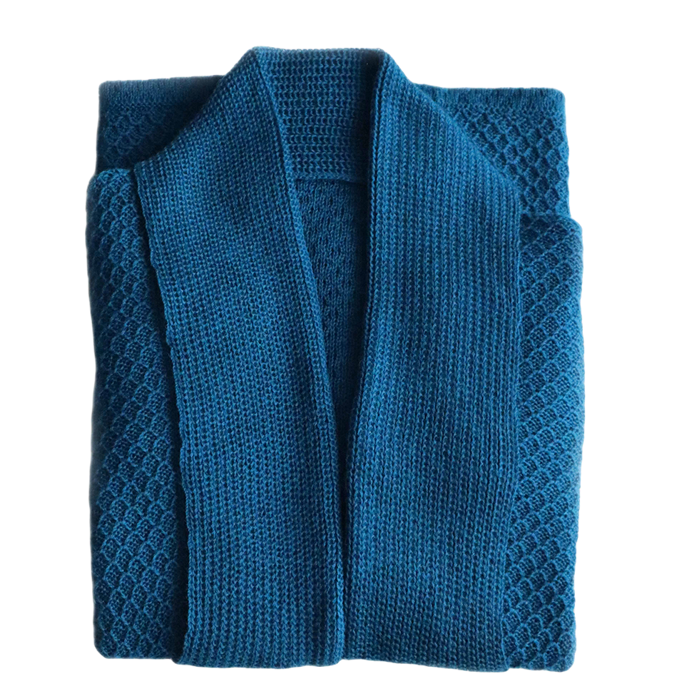 Women's shawl collar cardigan, 100% baby alpaca or royal alpaca. Made in Peru by PFL knitwear Women's shawl collar cardigan, 100% baby alpaca or royal alpaca. Made in Peru by PFL knitwear