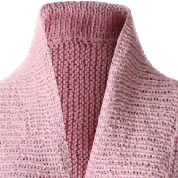 Women's open front cardigan, hand knitted, natural woolen cardigan. Made in Peru by PFL knitwear