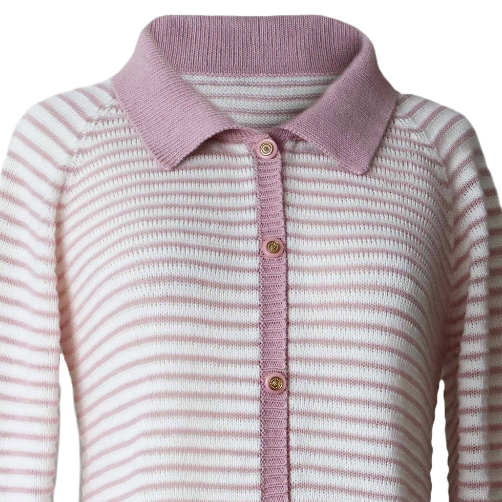 Women's cardigan with relief knitted stripes and button closure. PFL knitwear Women's cardigan with relief knitted stripes and button closure. PFL knitwear