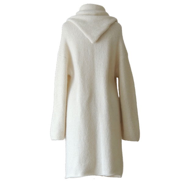 Capote Coat alpaca, felted 60% alpaca blend hooded or non hooded. Made in Peru by PFL knitwear.com