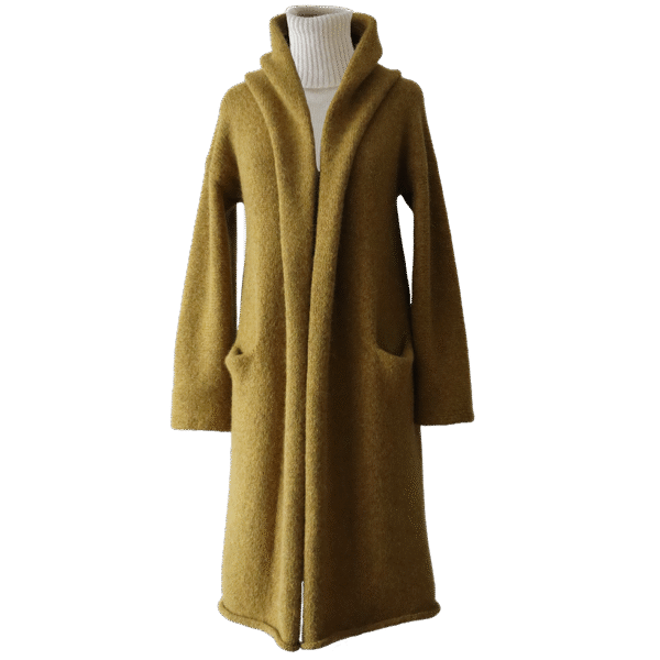 Capote Coat alpaca, felted 60% alpaca blend hooded or non hooded. Made in Peru by PFL knitwear.com