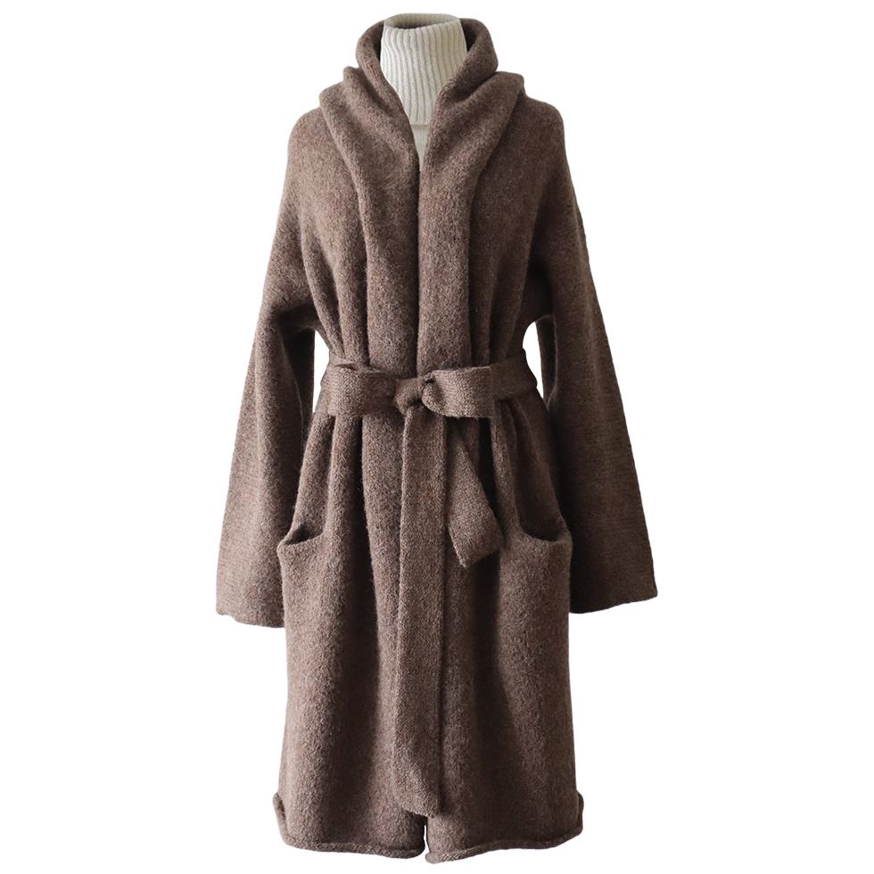 Capote Coat alpaca, felted 60% alpaca blend hooded or non hooded. Made in Peru by PFL knitwear.com Capote Coat alpaca, felted 60% alpaca blend hooded or non hooded. Made in Peru by PFL knitwear.com