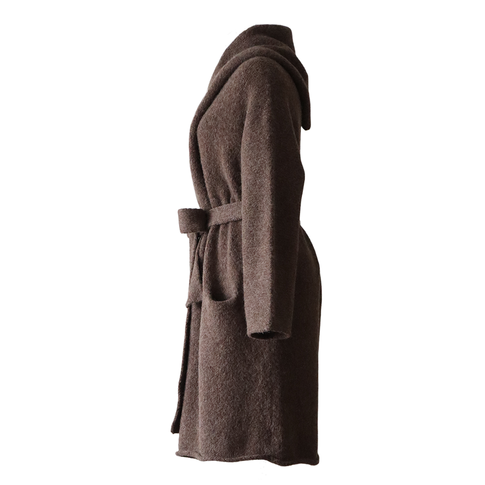 Capote Coat alpaca, felted 60% alpaca blend hooded or non hooded. Made in Peru by PFL knitwear.com Capote Coat alpaca, felted 60% alpaca blend hooded or non hooded. Made in Peru by PFL knitwear.com