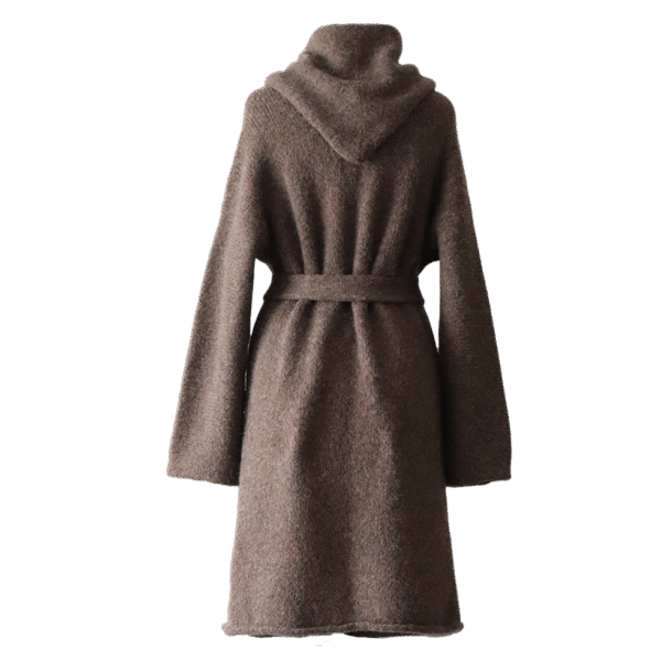 Capote Coat alpaca, felted 60% alpaca blend hooded or non hooded. Made in Peru by PFL knitwear.com