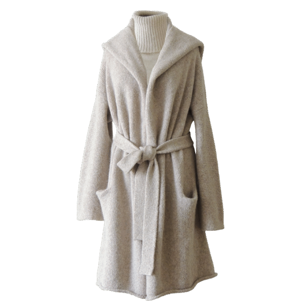 Capote Coat alpaca, felted 60% alpaca blend hooded or non hooded. Made in Peru by PFL knitwear.com