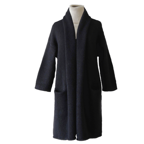 Capote Coat alpaca, felted 60% alpaca blend hooded or non hooded. Made in Peru by PFL knitwear.com