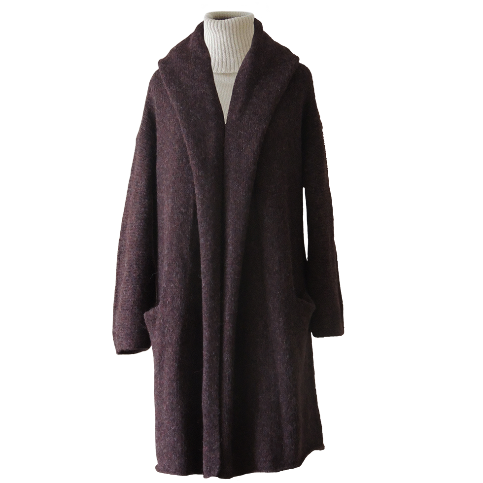 Capote Coat alpaca, felted 60% alpaca blend hooded or non hooded. Made in Peru by PFL knitwear.com Capote Coat alpaca, felted 60% alpaca blend hooded or non hooded. Made in Peru by PFL knitwear.com