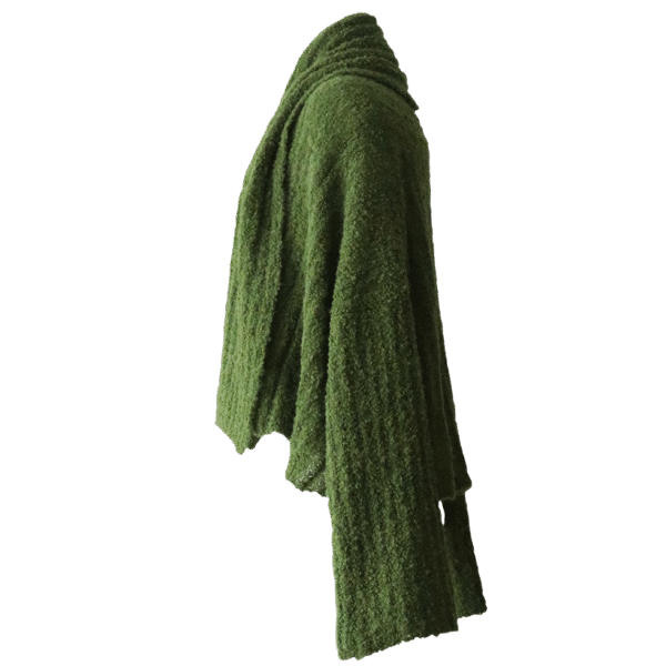 Women's bouclé cardigan, two in one soft cardigan wear it short or long. Made in Peru by PFL knitwear