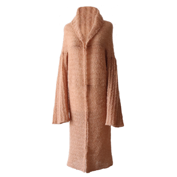 Women's bouclé cardigan, two in one soft cardigan wear it short or long. Made in Peru by PFL knitwear