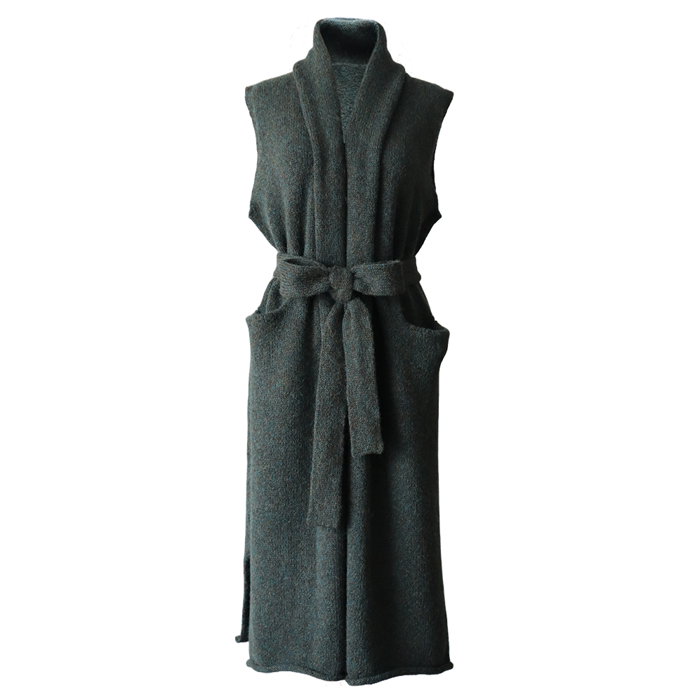Felted waist coat, alpaca 60% blend, felted sleeveless open cardigan. Made in Peru by PFL knitwear Felted waist coat, alpaca 60% blend, felted sleeveless open cardigan. Made in Peru by PFL knitwear