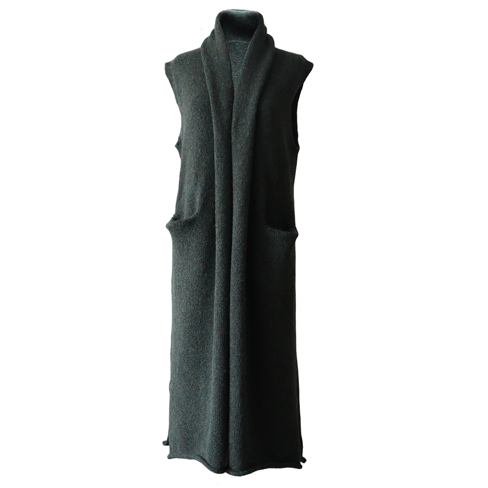 Felted waist coat, alpaca 60% blend, felted sleeveless open cardigan. Made in Peru by PFL knitwear Felted waist coat, alpaca 60% blend, felted sleeveless open cardigan. Made in Peru by PFL knitwear