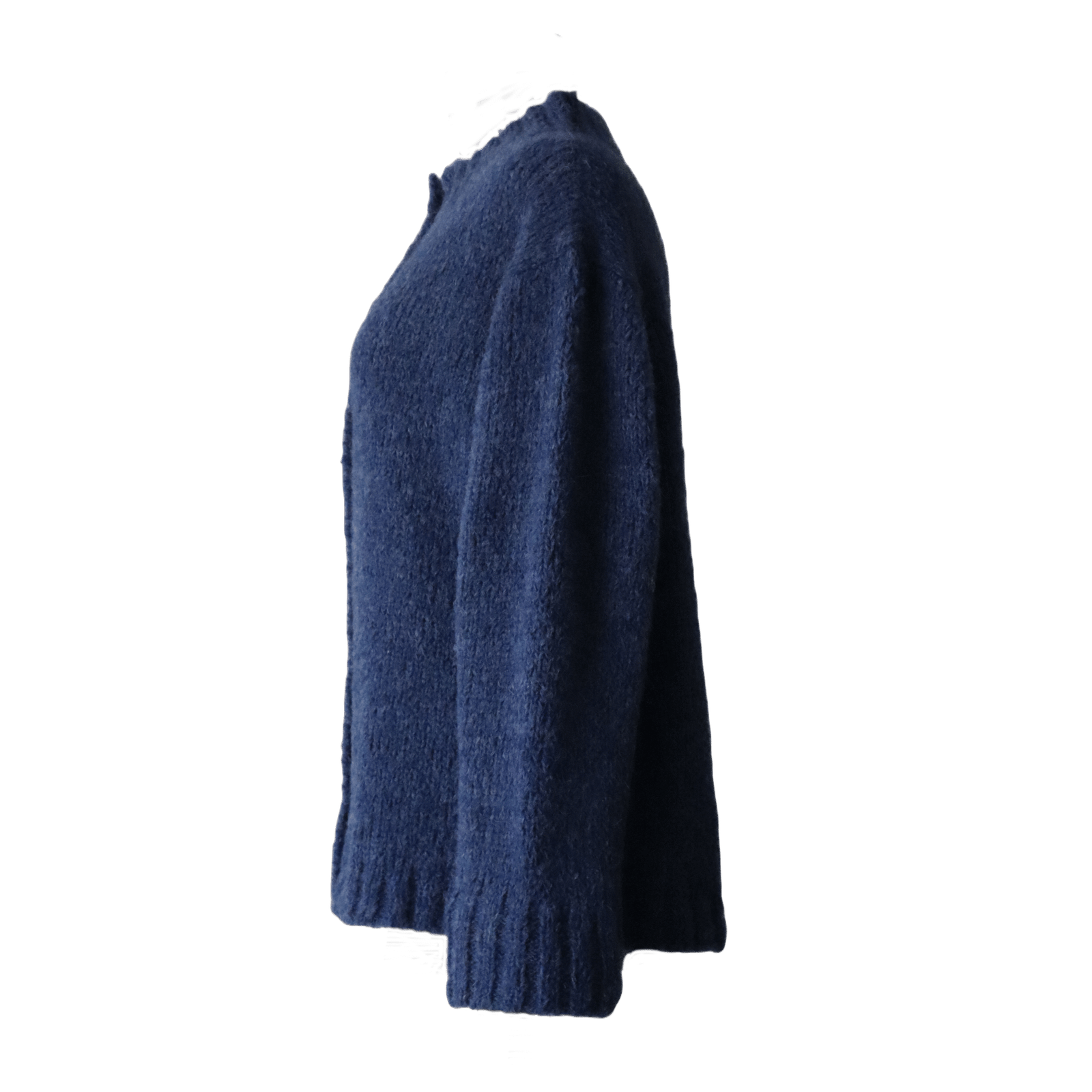 Women's cardigan with brushed texture, button closure and standing collar. Made in Peru by PFL knitwear Women's cardigan with brushed texture, button closure and standing collar. Made in Peru by PFL knitwear
