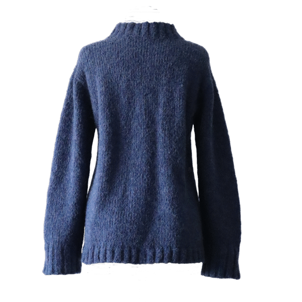 Women's cardigan with brushed texture, button closure and standing collar. Made in Peru by PFL knitwear