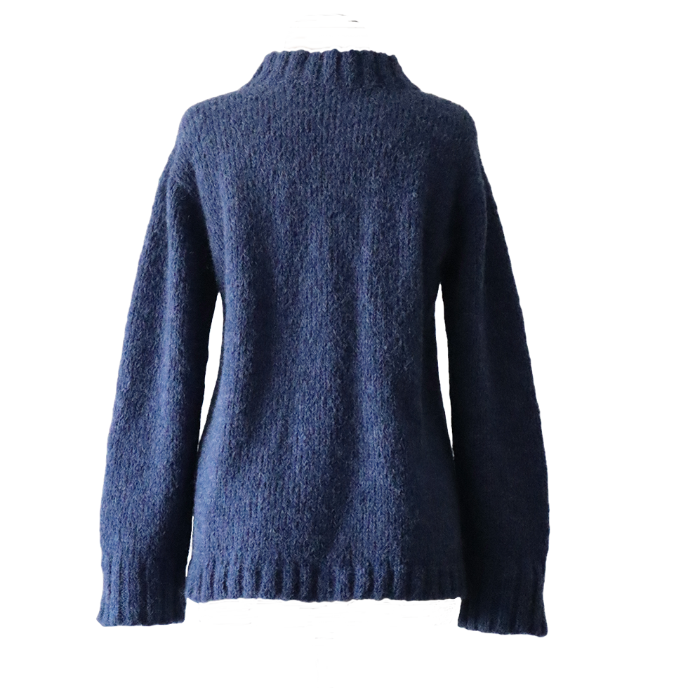 Women's cardigan with brushed texture, button closure and standing collar. Made in Peru by PFL knitwear Women's cardigan with brushed texture, button closure and standing collar. Made in Peru by PFL knitwear