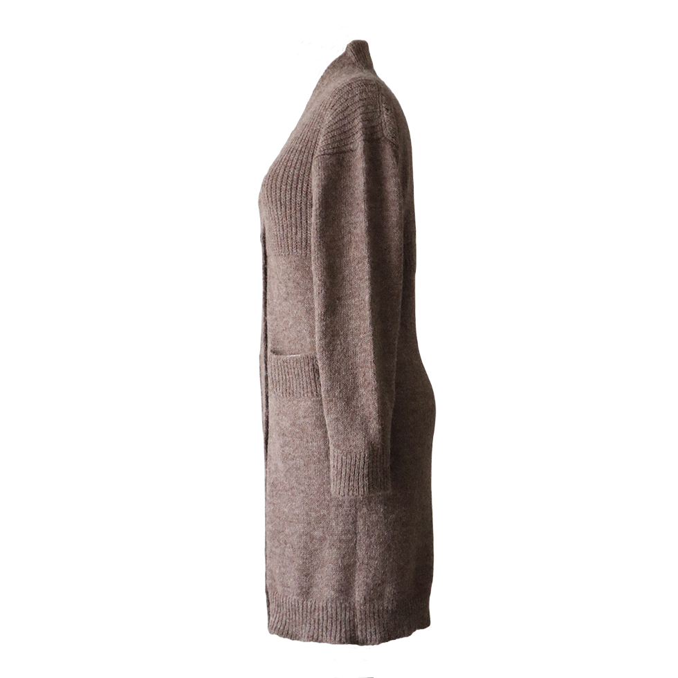 Women's soft brushed alpaca cardigan with V-neck and button closure. Made in Peru by PFL knitwear Women's soft brushed alpaca cardigan with V-neck and button closure. Made in Peru by PFL knitwear