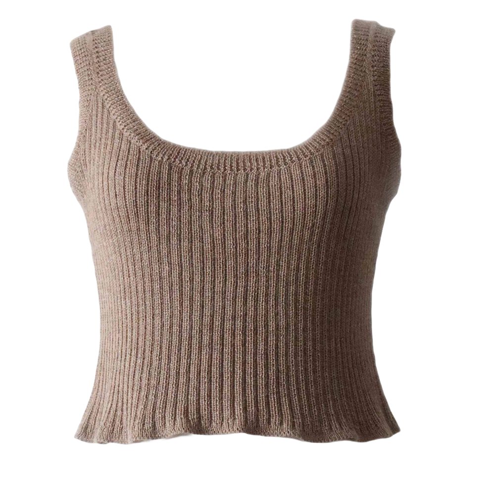 Women's knitted tank top, with rib pattern baby or royal alpaca. Made in Peru by PFL knitwear Women's knitted tank top, with rib pattern baby or royal alpaca. Made in Peru by PFL knitwear