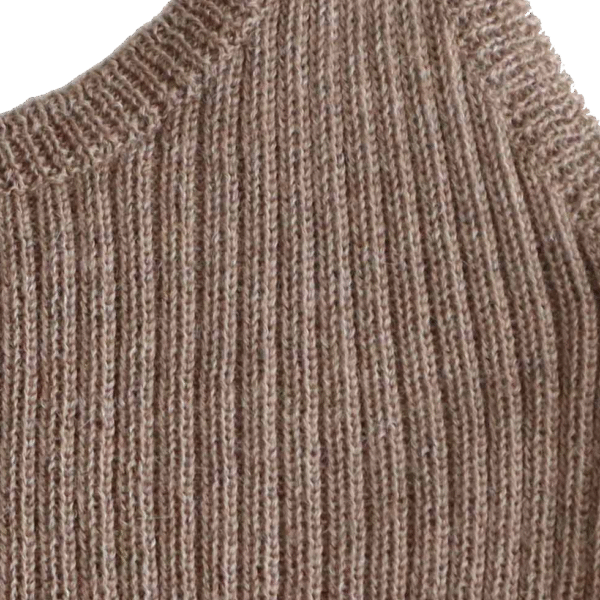 Women's knitted tank top, with rib pattern baby or royal alpaca. Made in Peru by PFL knitwear