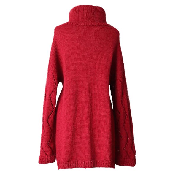 Women's sweater baby alpaca 100%, hand knitted with high collar. Made in Peru by PFL knitwear