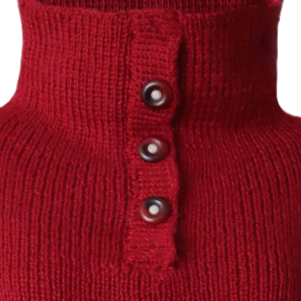 Women's sweater baby alpaca 100%, hand knitted with high collar. Made in Peru by PFL knitwear