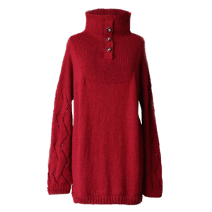Women's sweater baby alpaca 100%, hand knitted with high collar. Made in Peru by PFL knitwear