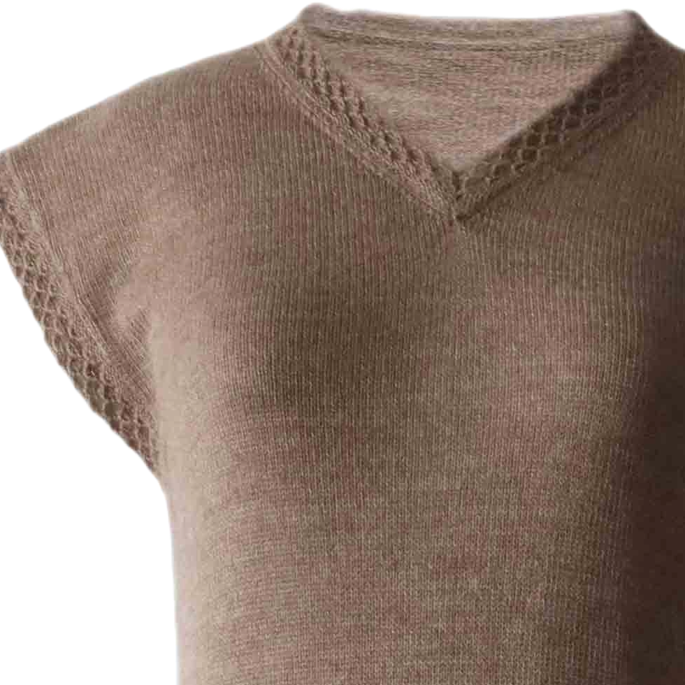 Women's alpaca sweater with short cap sleeves, crew or V-neck. Made in Peru by PFL knitwear Women's alpaca sweater with short cap sleeves, crew or V-neck. Made in Peru by PFL knitwear