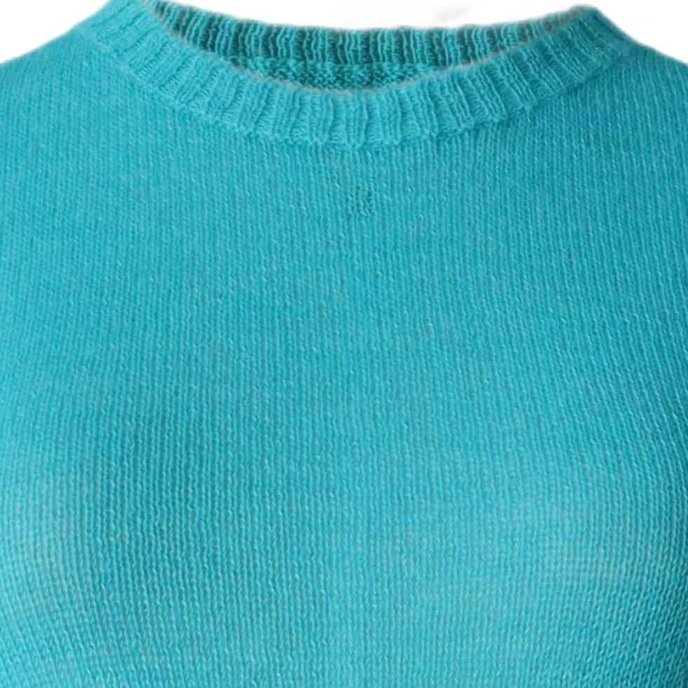 Women's sweater, with crew neck and cable details at the bottom edge. Made In Peru by PFL knitwear Women's sweater, with crew neck and cable details at the bottom edge. Made In Peru by PFL knitwear