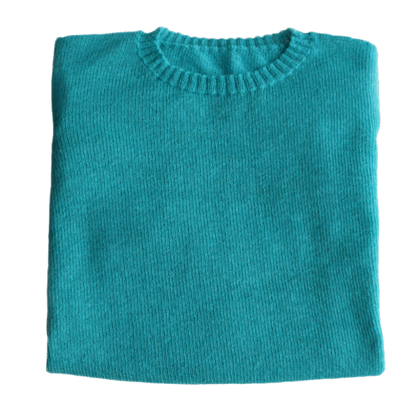 Women's sweater, with crew neck and cable details at the bottom edge. Made In Peru by PFL knitwear