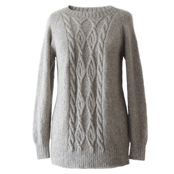 Sustainable women's sweater in a luxury blend of Eco Baby Alpaca and Pima Cotton. Made in Peru by PFL knitwear