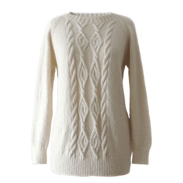 Sustainable women's sweater in a luxury blend of Eco Baby Alpaca and Pima Cotton. Made in Peru by PFL knitwear