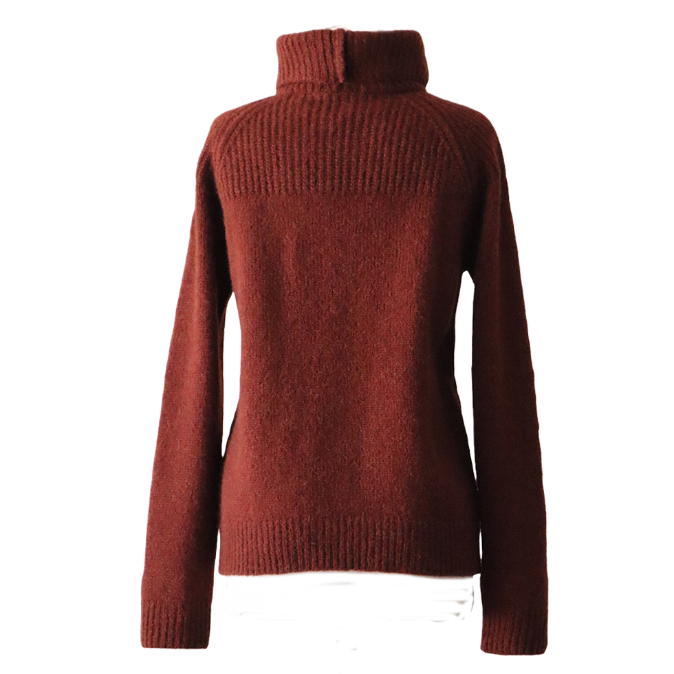 Women's sweater with roll neck made in Luxurious soft natural yarn blend. Made in Peru by PFL knitwear