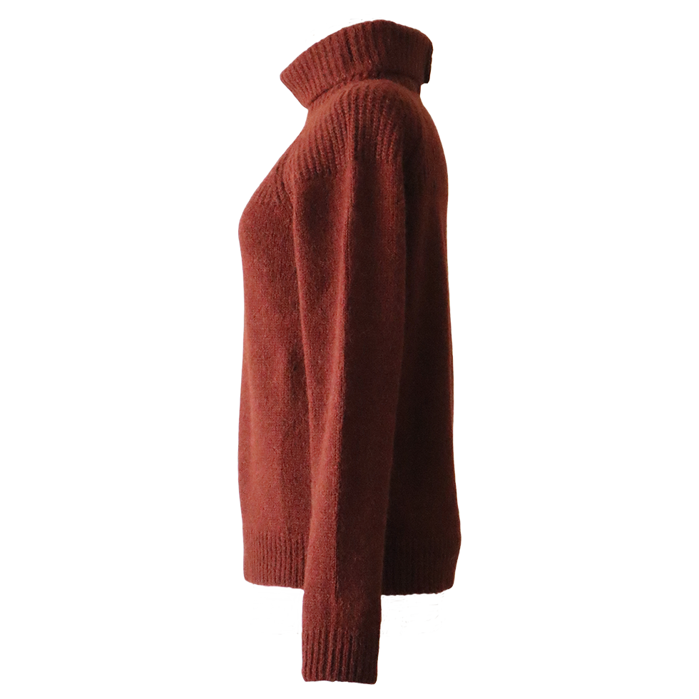 Women's sweater with roll neck made in Luxurious soft natural yarn blend. Made in Peru by PFL knitwear