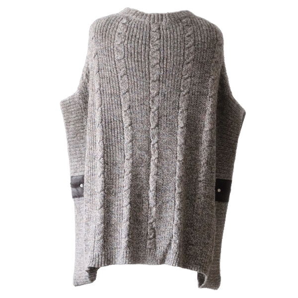 Poncho with a classic cable pattern baby alpaca or alpaca blend. Made in Peru by PFL Knitwear