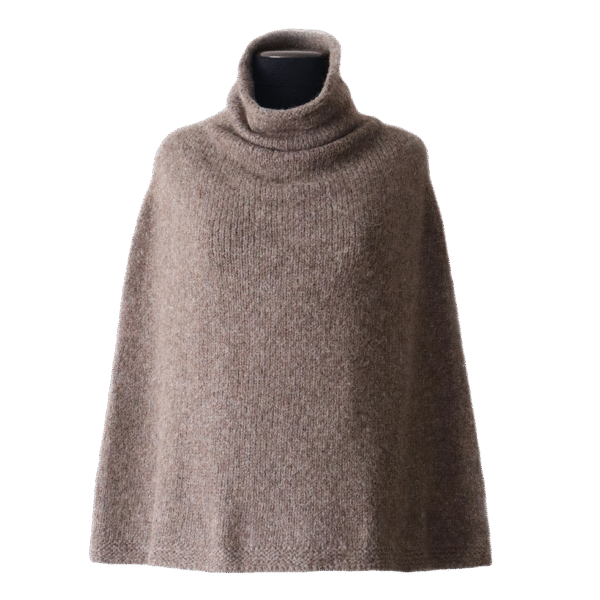 Poncho / collar scarf felted alpaca blend solid, 2 or 3 color version. Made in Peru by PFL knitwear