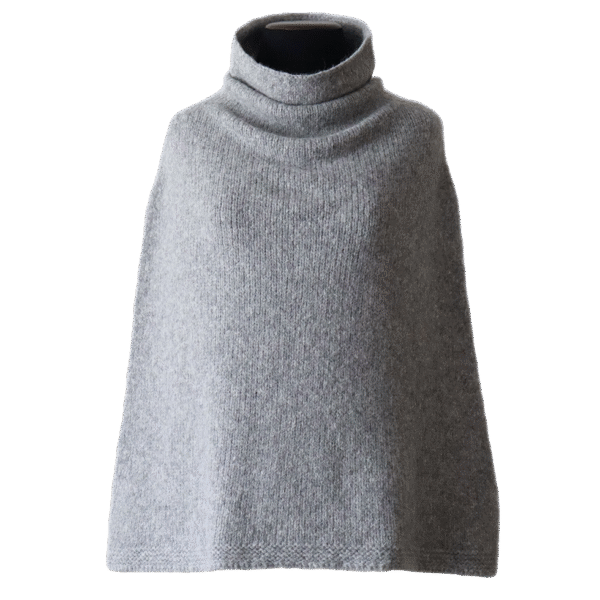 Poncho / collar scarf felted alpaca blend solid, 2 or 3 color version. Made in Peru by PFL knitwear