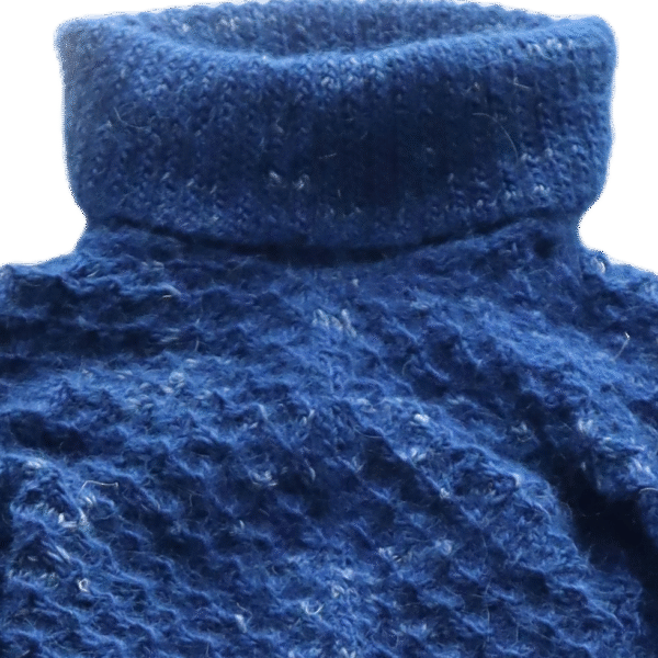 Poncho - Cape with turtleneck collar, pockets baby alpaca. Made in Peru by PFL knitwear