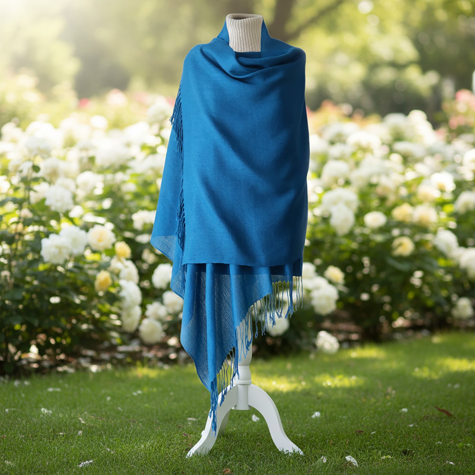 Women's shawl royal alpaca 100%, fine hand woven stole. made in Peru by PFL knitwear