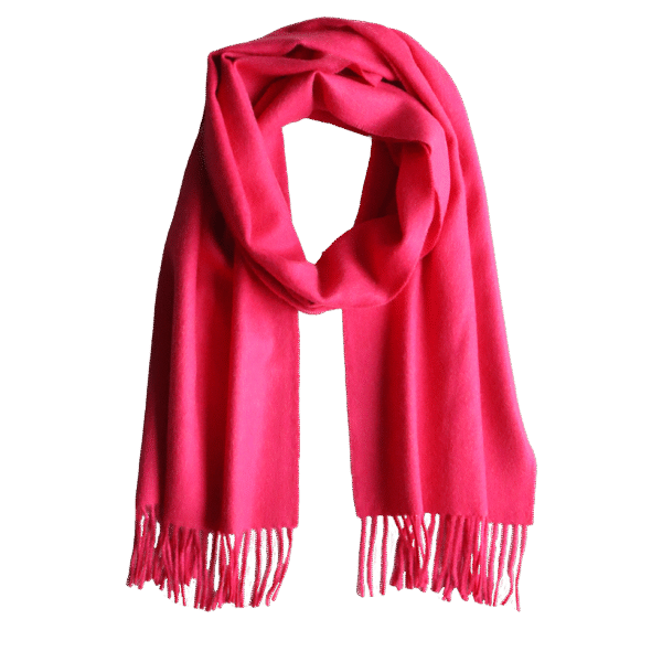 Unisex royal alpaca scarf, solid color blue with fringes. Made in Peru by PFL knitwear