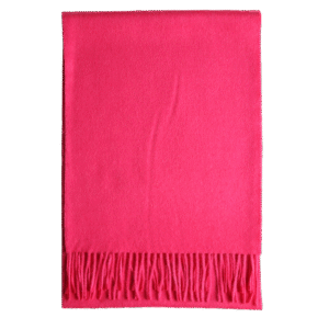 Unisex royal alpaca scarf, solid color blue with fringes. Made in Peru by PFL knitwear