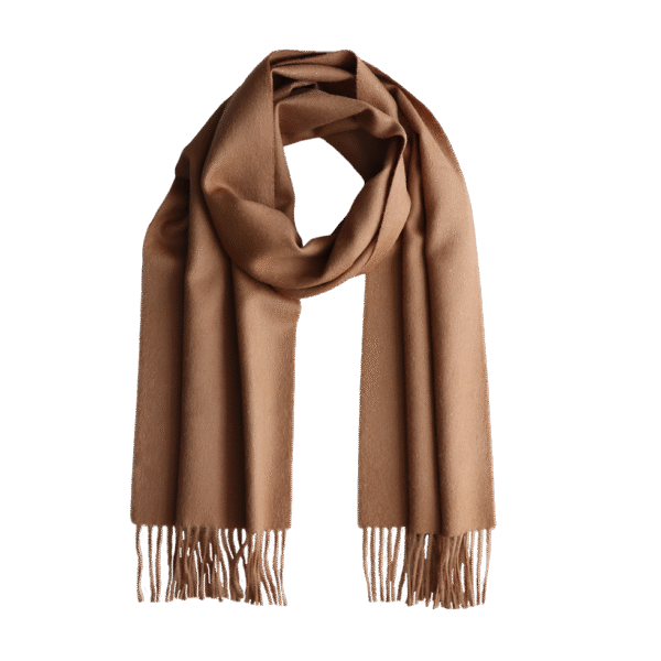 Unisex royal alpaca scarf, solid color blue with fringes. Made in Peru by PFL knitwear