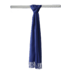 Unisex royal alpaca scarf, solid color blue with fringes. Made in Peru by PFL knitwear Unisex royal alpaca scarf, solid color blue with fringes. Made in Peru by PFL knitwear