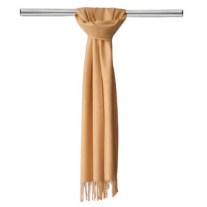 Unisex royal alpaca scarf, solid color with fringes. Made in Peru