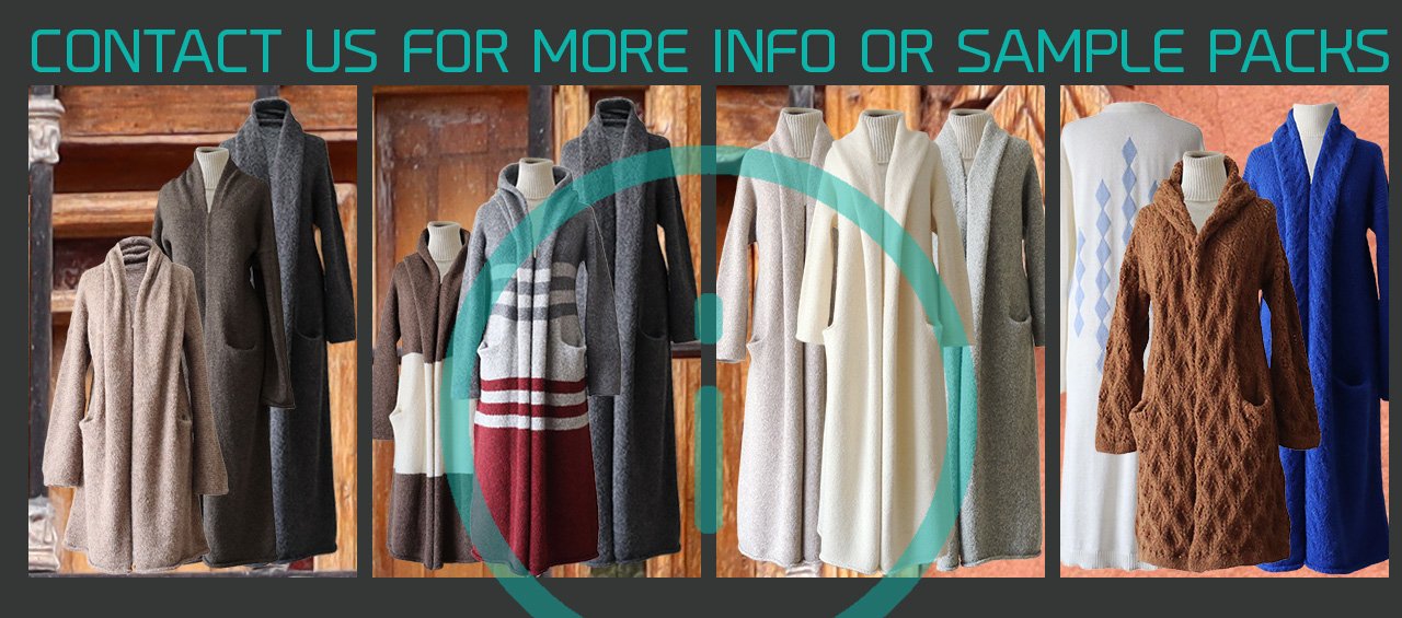 Luxury Alpaca long cardigans-coats for Women | the AW 25/26 collection. Made in Peru by PFL knitwear